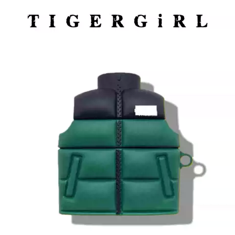 TIGERGIRL Puffer Vest Earphone Case – Streetwear Down Jacket Design 11 AirPods Cases