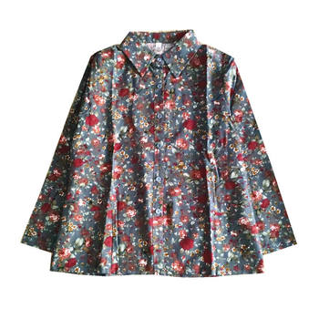 
Pure cotton top middle-aged and elderly long-sleeved floral
