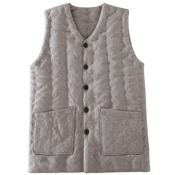 Cotton handmade vest men's autumn and winter thickened warm and warm inside wearing vests in the vest, elderly and elderly cotton shoulder winter