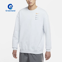 Nike, классический трикотажный спортивный лонгслив для отдыха с круглым воротником, толстовка