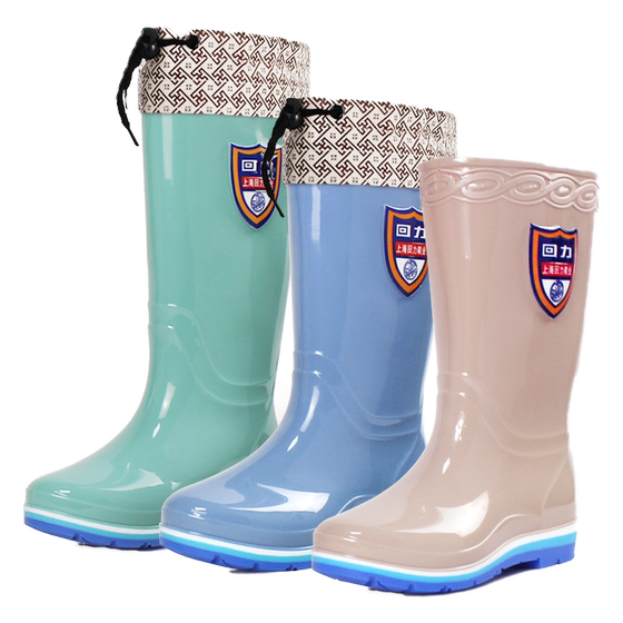 Returning rain boots and rain boots women's water shoes cotton shoe grade shoe short tube mid -tube warm waterproof anti -slip lightweight kitchen shoe shoes
