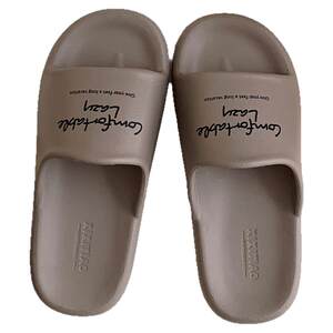 
Slim strips Couple niche English letters flip flops fashionable indoor and outdoor odorproof men and women summer sandals