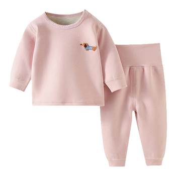 
Self-heating baby German velvet thermal clothing autumn coat set