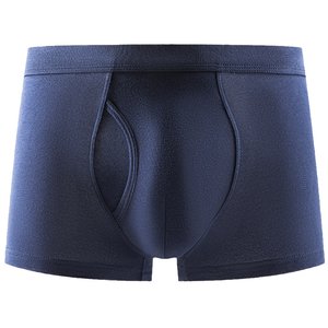 The front crotch opens the cotton panties, men's ventilated breathable sweat absorption large size all -cotton antibacterial crotch flat corner quadrior trousers