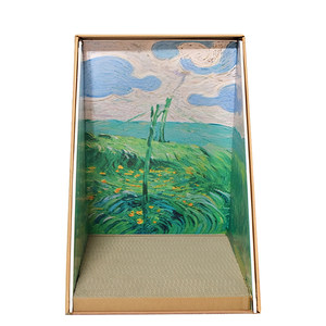 
Cat world famous paintings, oil paintings, cat nests, semi-enclosed cat houses, all seasons, wear-resistant, super large cat scratching board pet supplies