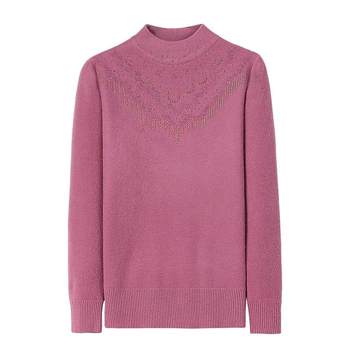 Middle -aged and elderly sweater top bottom shirt Mu Rui knitted
