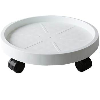 Tempered pallet flower pot pallet pulley moving round shape