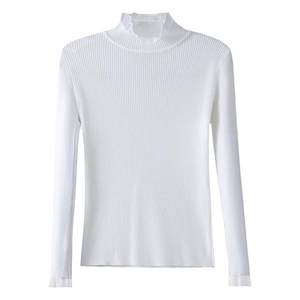 
Half turtleneck short sweater autumn and winter women's clothing 2025 new small slim sweater mid-collar inner base shirt