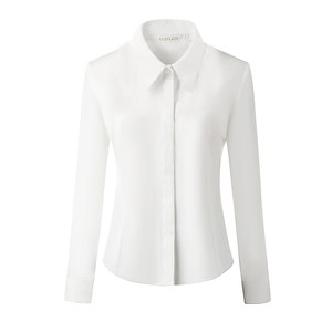 
Modal white shirt women's long-sleeved new professional work clothes slim stretch workwear anti-wrinkle advanced white shirt