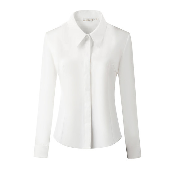 
Modal white shirt women's long-sleeved new professional work clothes slim stretch workwear anti-wrinkle advanced white shirt