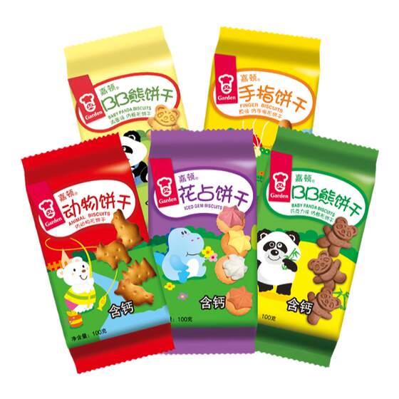 
Garden Children's Fun Biscuits Calcium-containing Pagoda Flower Cake Bear Animal Biscuits Finger Biscuits Children's Childhood Snacks