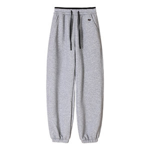 
Korean style velvet legged casual pants 2025 autumn and winter new slim and versatile high-waist letter sports loose casual pants