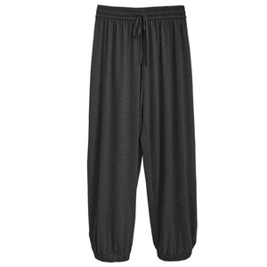 Thin ice silk gray loose sports harem pants 2026 summer lazy style casual carrot pants for small women