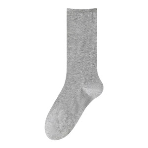 Gray socks women's summer thin breathable solid color cotton socks ballet style medium tube socks boneless confinement long tube socks