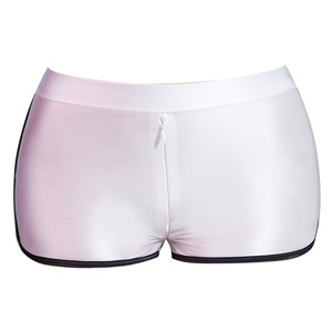 
Sexy invisible double zipper head open crotch free boxer pants glossy low waist close-fitting fashionable casual home pants