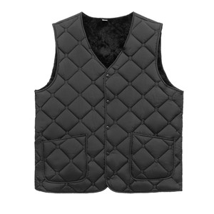 2025 autumn and winter new style plus velvet and thickened down cotton vest men's middle-aged and elderly thermal vest vest dad wear