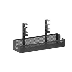 Under-desk cable management rack, table bottom hole-free storage rack, plug-in board, wire storage slot, table clip cable manager, cable collection and routing