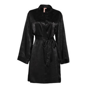 
dplaysweet French light luxury custom love jacquard satin pajamas nightgown set for women summer 2026
