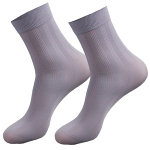 
Langsha men's mid-calf stockings ultra-thin breathable business ice silk socks summer thin nylon deodorant simple