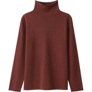 [100%cotton wool] Three -shot sweater Meirad autumn winter top turtlenecks and skin girl casual bottom sweater
