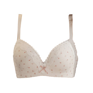 
Underwear for women's summer thin style gathering small breasts sexy pure desire to collect secondary breasts prevent sagging small floral French bra set