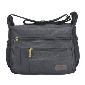 
2025 new casual men's bag thick canvas bag men's bag shoulder bag crossbody bag large capacity backpack slant