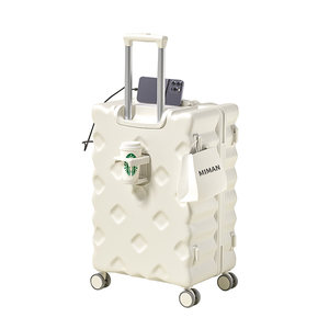 Women's 2025 new 20-inch boarding small trolley travel code leather box 28 large capacity universal wheel
