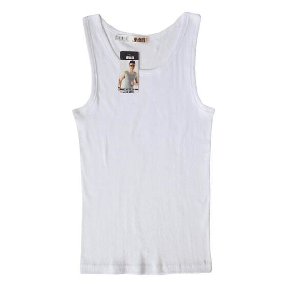 
2 packs of Yi Ershuang underwear for men's vest, thick ribbed pure cotton vest, men's youth loose breathable sports sweat shirt