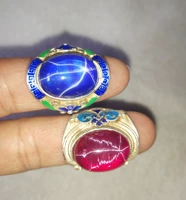 Рубиновое сапфировое кольцо с камнем, с драгоценным камнем