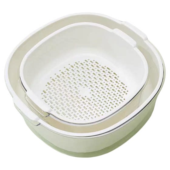 
Double-layer drain basket, kitchen sink supplies, living room, fruit plate basket, vegetable basin, tea basin, household storage