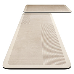 Kitchen Floor Mat L-shaped Non-slip Anti-oil Diatom Mud Water-absorbent And Oil-absorbent Foot Mat Special Waterproof No-wash Wipeable Carpet