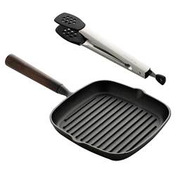 Onlycook cast iron steak pan special pot for frying steak
