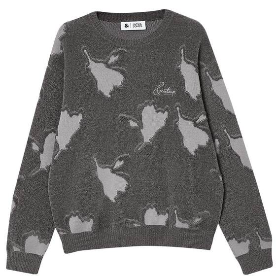 [Shopping Mall Hot Style] Jack Jones Men's Autumn and Winter Loose Knitted Sweater 225413001