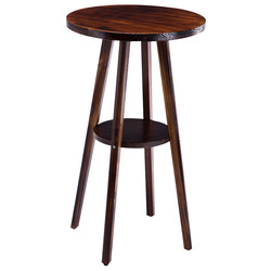Nordic simple solid wood round table, chairs and high stool bar