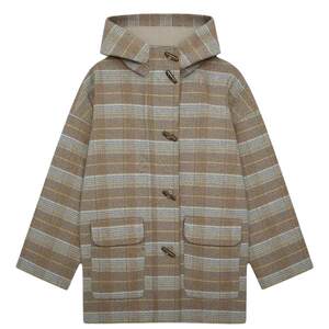 
Zihan 100% woolen short coat for women 2025 winter new style retro temperament double-sided woolen hooded coat