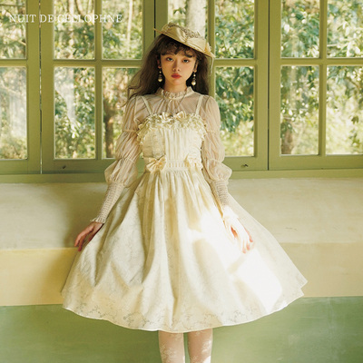 taobao agent Cellophane, slip dress, skirt, lifting effect, Lolita Jsk, french style, Lolita style