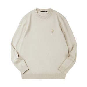 Heilan House red Year of the Horse sweater long-sleeved sweater soft and warm round neck black knitted bottoming shirt for men