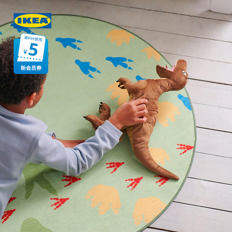 IKEA宜家JATTELIK耶特里克毛绒玩具恐龙迅猛龙现代简约北欧风