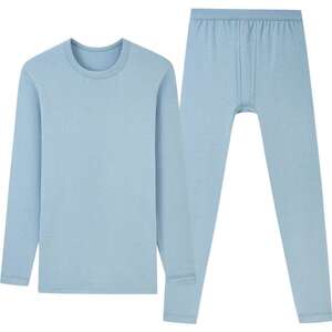 
Three-gun thermal underwear men's 100% cotton anti-static round neck half-high collar mid-thick autumn clothes long trousers set pure cotton