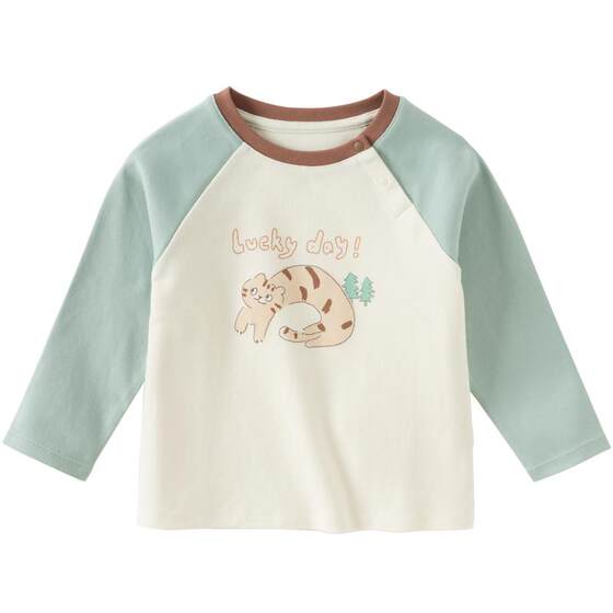 
David Bella children's long-sleeved T-shirt 2026 boys spring and autumn bottoming shirt baby girl new knitted cotton top