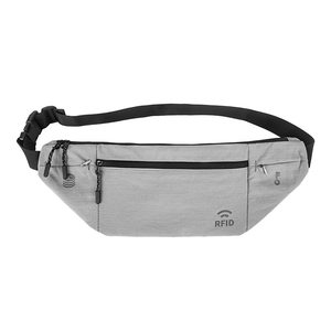 [Grade 7A antibacterial] European travel RFID anti-theft waist bag outdoor sports running waterproof nylon close-fitting and light
