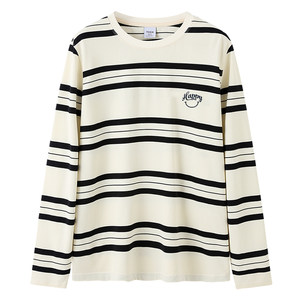 
TEEK striped men's long-sleeved T-shirt in spring, youth trendy autumn clothes, fashionable spring bottoming shirt