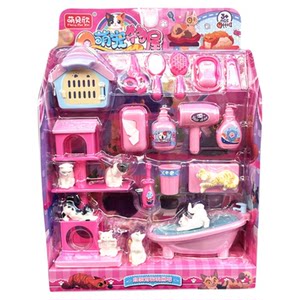 
Meng Beixin Pet Care Store Puppy Cat Little Rabbit Cute Pet Life Store Pet House Feeding Children's Toys