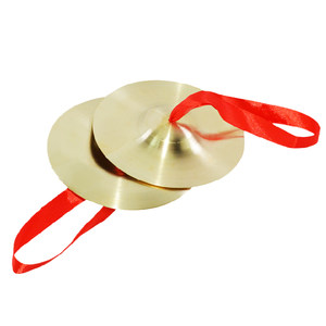 
Bronze cymbal instruments gong drum children's three-sentence props stage performance, pure sound Orff hits thumb hand cymbal