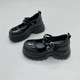 정품 가죽 여성 신발 더블 벨트 버클 두꺼운 단독 특허 가죽 플랫폼 신발 작은 높이 증가 7CM 작은 가죽 신발 메리 제인 신발