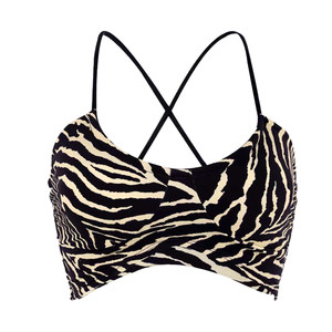 
One-piece vest sports bra for women, fashion print, beautiful back, leopard print, internet celebrity bra, Pilates yoga wear, fitness