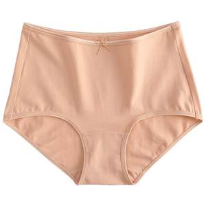 Diean Fen underwear women's pure cotton mid high waist new style women's shorts solid color simple abdominal and hip hugging breathable triangle pants