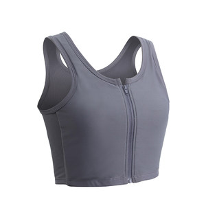 
Sang Jia Chao flat breast underwear zipper antibacterial breast shaping large breasts showing small vest students wrapping breasts flat chest artifact cos