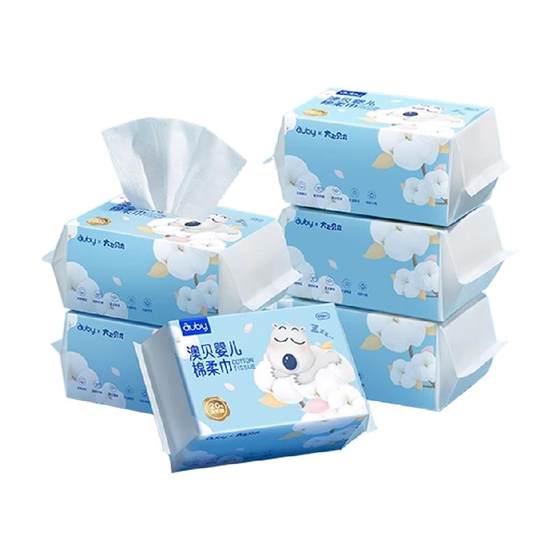 
Aobei Eye-Close Bear Baby Cotton Wipe Wet and Dry New Year Disposable Face Washing Wipe Non-Wet Wipe Extraction