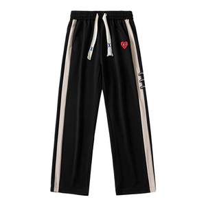
Charles Peach Heart Side Striped Pants Men's Spring and Autumn New Fashion Brand Loose Straight Casual Sports Pants
